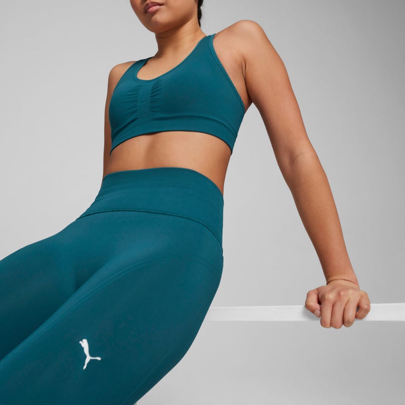 PUMA SHAPELUXE Womens Green Seamless Tights - Image 5